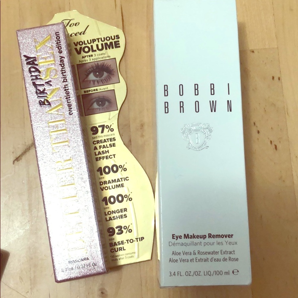 Too Faced Mascara & Bobbi Brown eye makeup